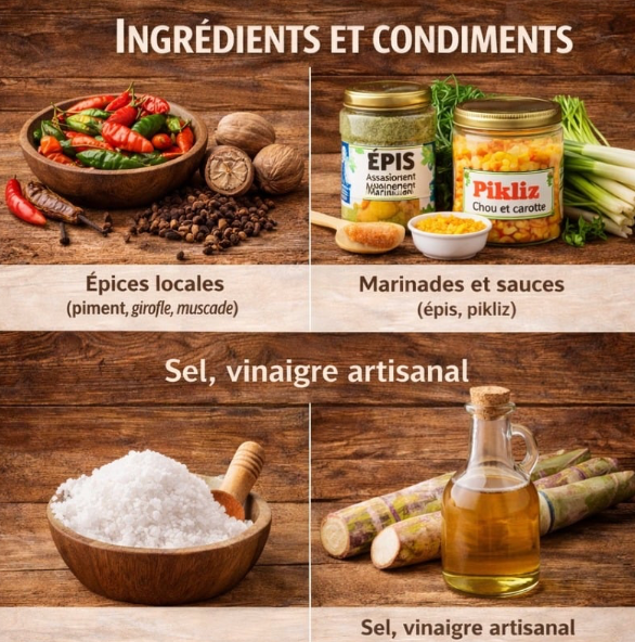 Ingrédients et condiments