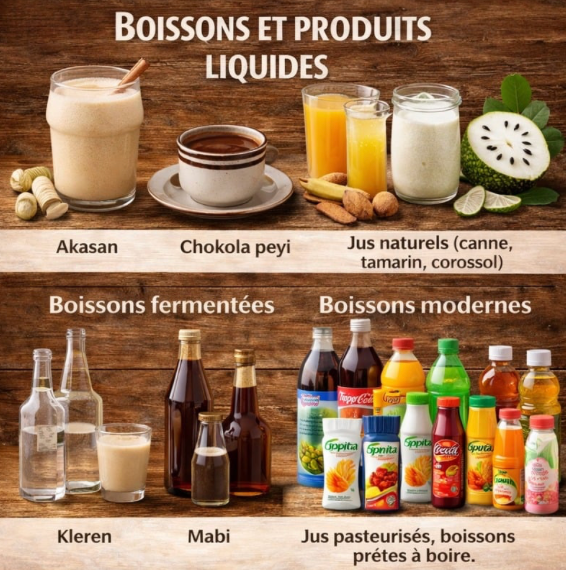 Boissons et produits liquides