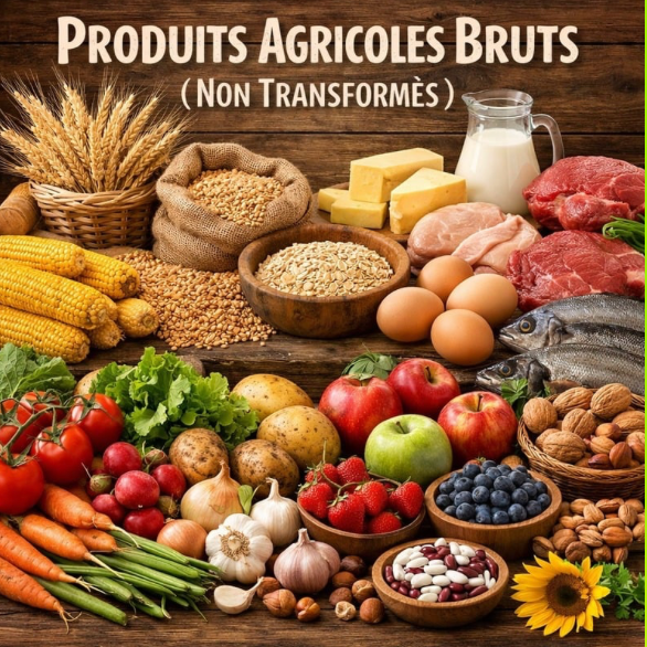 Produits agricoles bruts (non transformés)